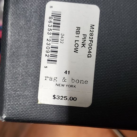 Rag & Bone Mens RB1 Low Pink Sneaker New in Box - Picture 10 of 10